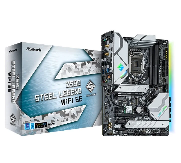 
Оптовая продажа для ASRock Z590 сталь Легенда Wi-Fi 6E LGA 1200 PCI-E 4,0 М. 2 HDMI Intel Z590 SATA 6 ГБ/сек. блок питания ATX Материнская плата Intel 