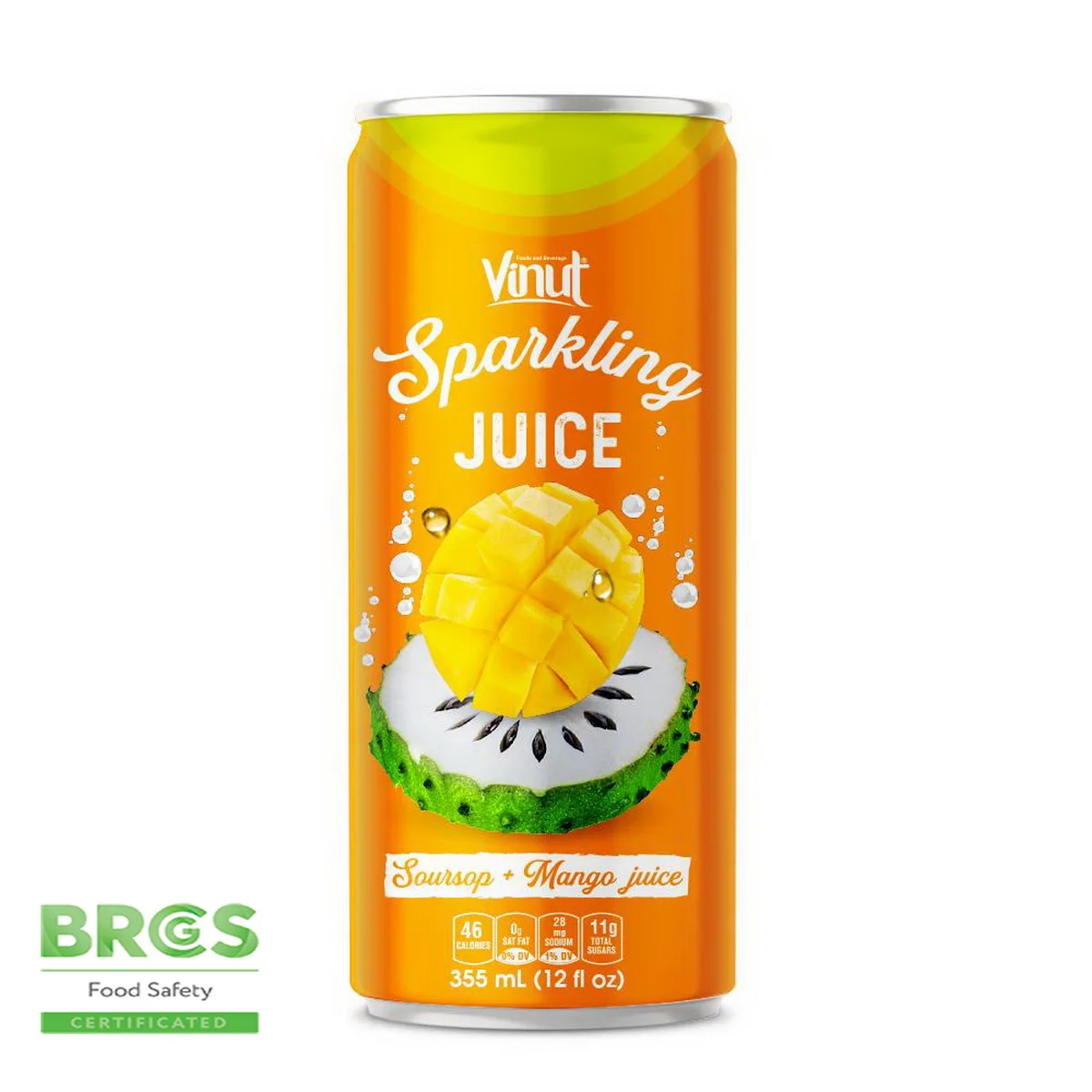 
12 fl oz VINUT Soursop Mango Juice Sparkling water OEM Juice 