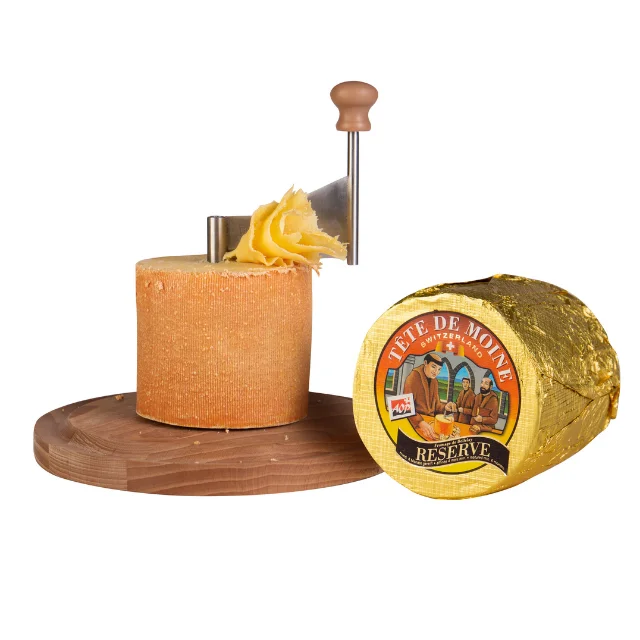 High quality traditional italian food  Tete de Moine swiss cheese for restaurant
