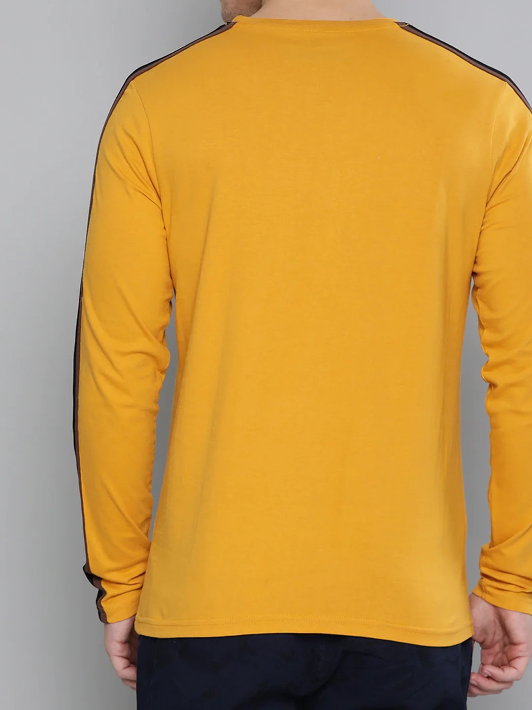 2021 Custom New Polyester Cotton Men Mustard Yellow Pure Cotton T-shirt With Custom Logo Manufactured By Camo Impex