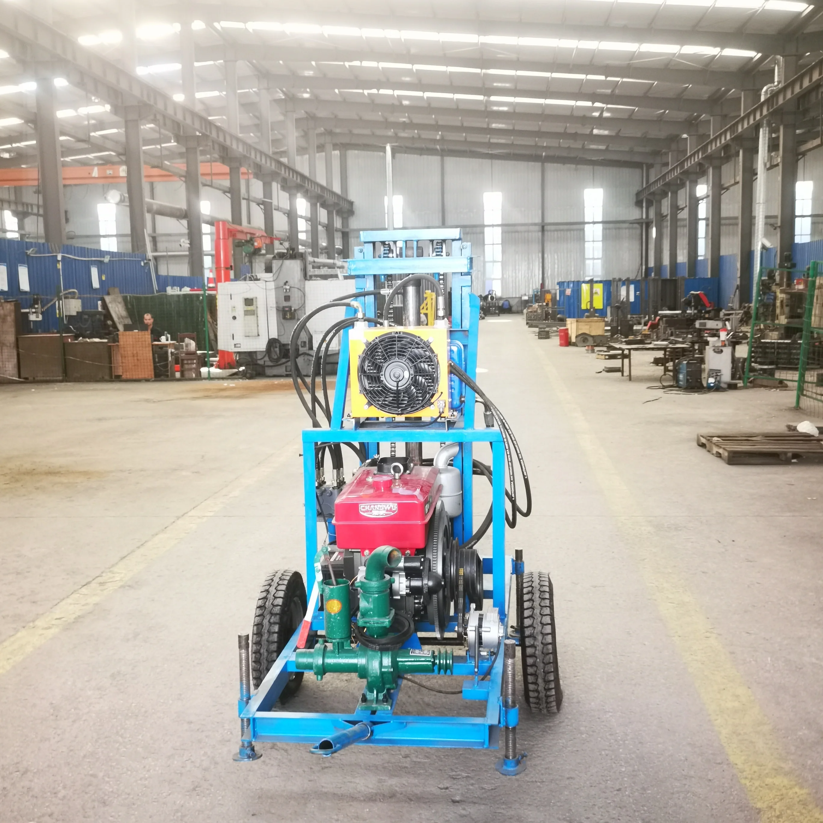 Hongrun Small Portable Diesel Hydraulic Water Well Drilling Drill Rig Drilling Rig For Water Well