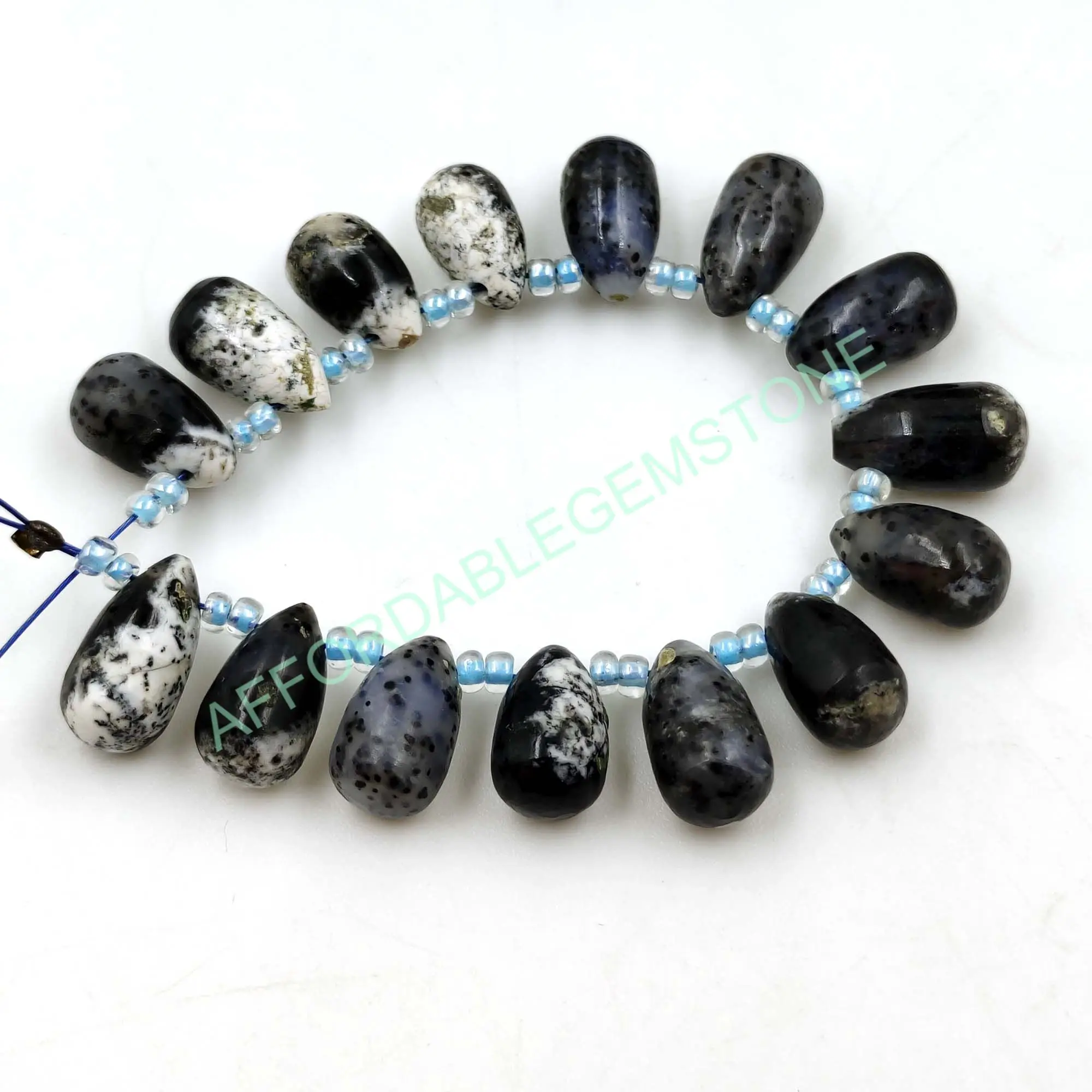 Natural dendrite opal teardrop shape stone top drilled stone cabochon gems loose gemstones wholesale gemstone rare gemstone bead