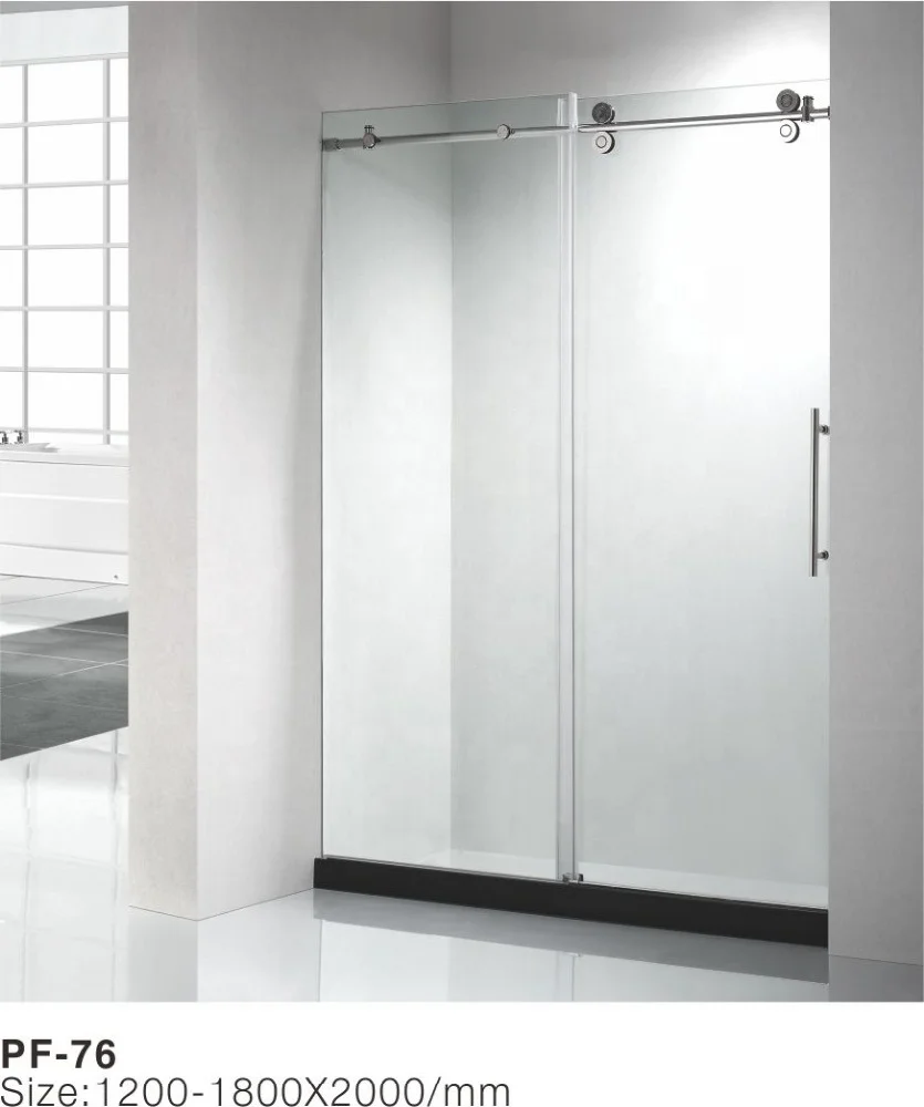 Cheap factory price new design hanging rollers sliding screen shower enclosure door