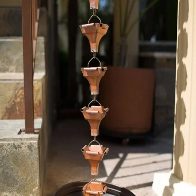OUTDOOR COPPER RAIN CHAIN