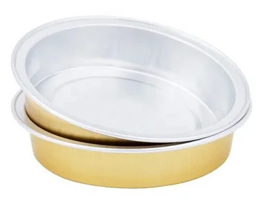 Modern 15ml Gold Aluminum Foil Disposable Container with Lid PC Material Microwavable round Cup Food Packing Load Capacity 5kg