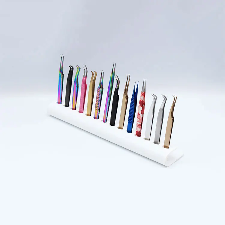  Черный 45 градусов объем пинцет с изготовленным на заказ логосом Наращивание ресниц Пинцет