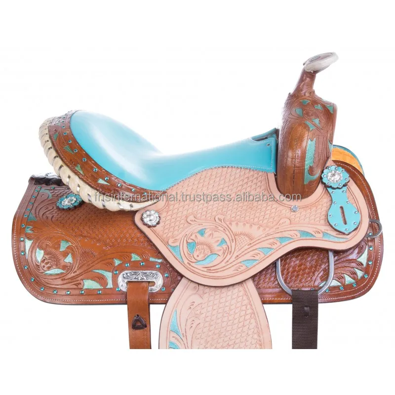  Best Quality - WESTERN SHOW SADDLE WITH TURQUOISE