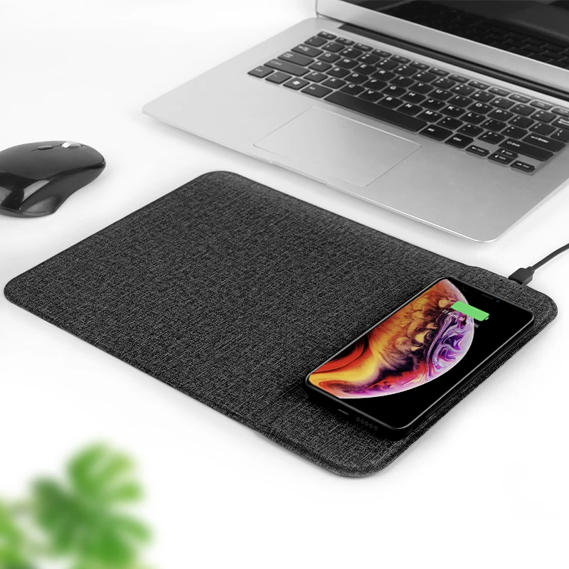 Logo Customized High Quality Wireless Charging Mousepad With