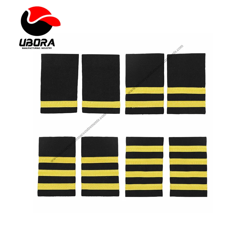 Авиакомпания пилот капитан Униформа эполет Наплечная брошь костюм полосы