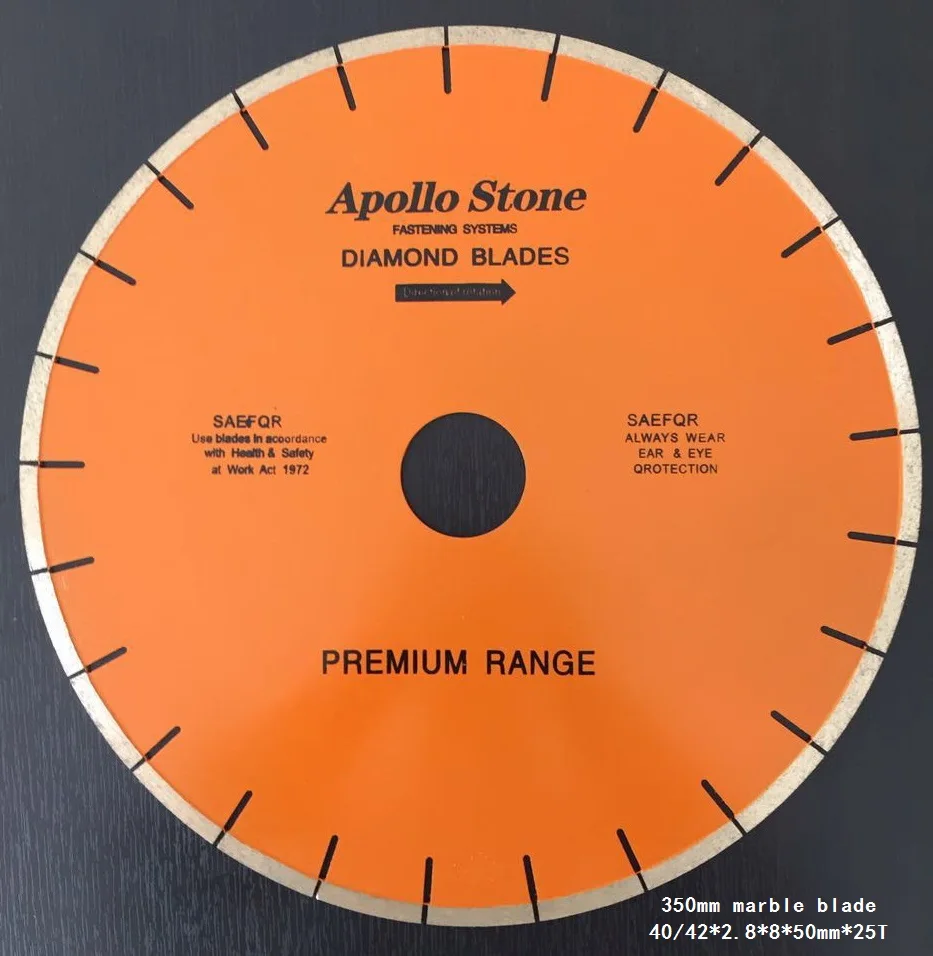 China factory good sharpness and good quality  slient tools circular saw blade 14'350mm segment diamond saw blades for marble