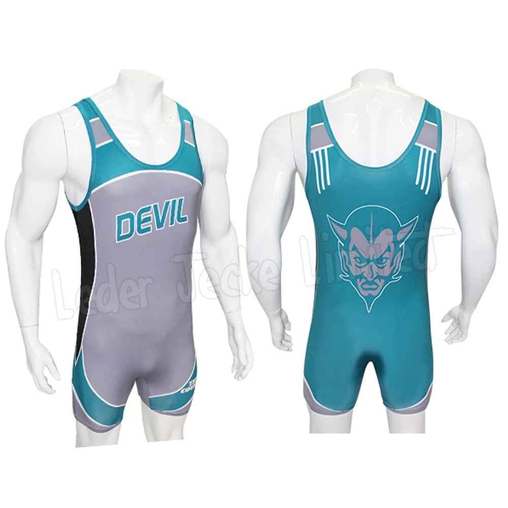 Wholesale Best Cheap Sports Team 100 Polyester Customized Logo Full Sublimated New Design wrestling singlets Men Sublimation OEM