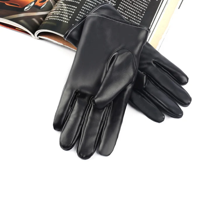 Man Women PU Antiskid Glove Waterproof Warm Winter Cycling Driving Mittens Motorcycle Touch Screen Leather Gloves