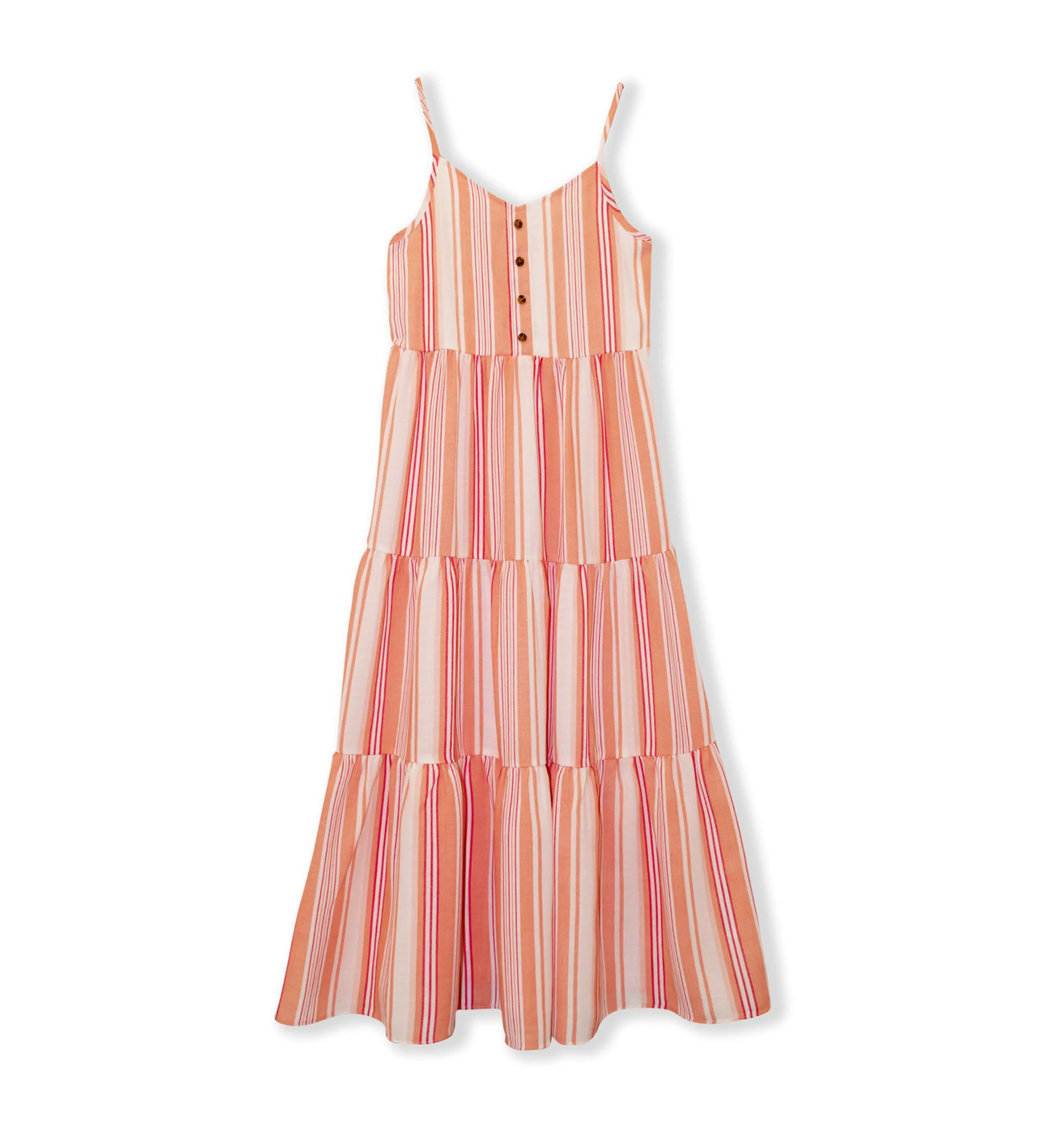 OEM Custom High Quality Summer Oem Silhouette Floral Faux Linen Maxi Dress Girls