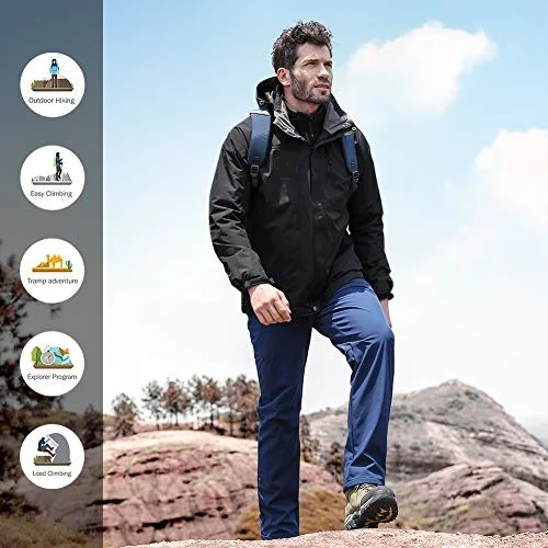  Лыжная куртка 3 в 1 водонепроницаемое зимнее теплое флисовое пальто с капюшоном