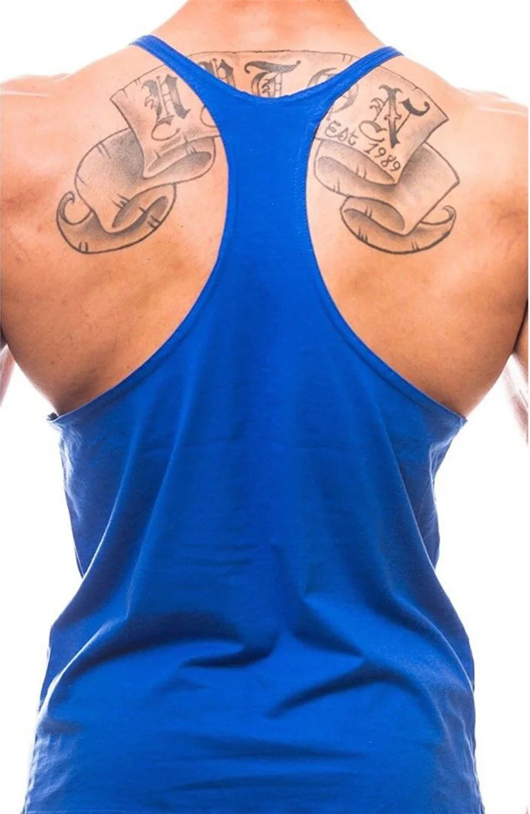 Professional Bodybuilding stringer tank top Mens Cotton Gym sleeveless shirt men Fitness Vest Running Singlet workout tanktop