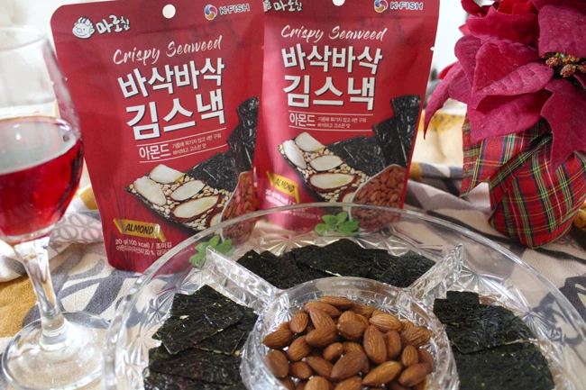 Korean Top Quality Kwangcheon Seasoned Laver Seaweed Crispy Cheese Biscuit Snack in 20g Bag for Children Adult