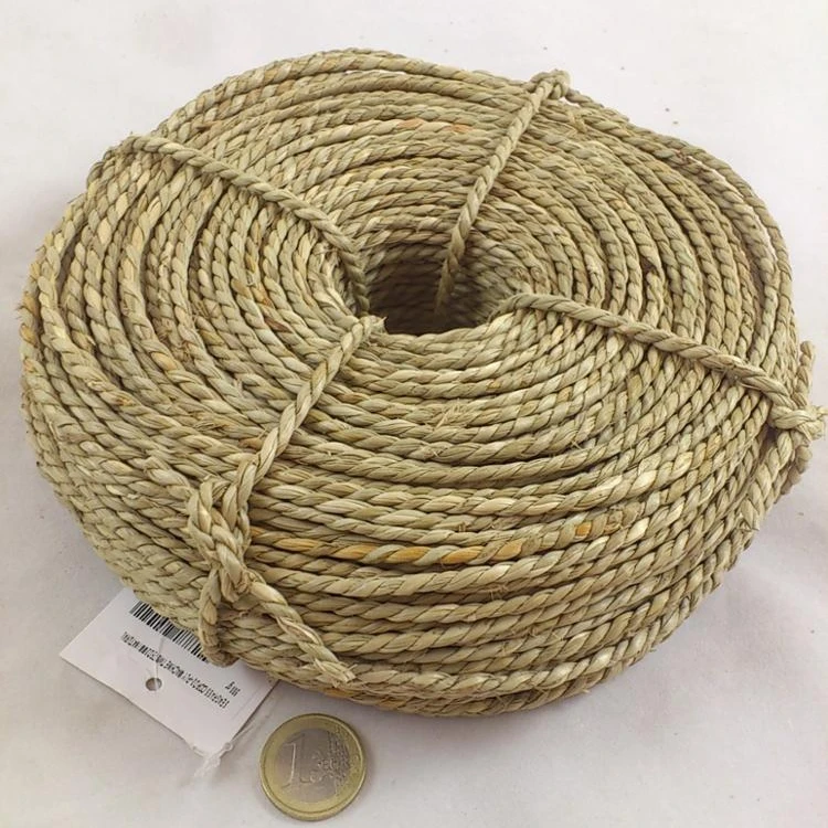 Dried seagrass woven rope material for making basket and bag twisted braided sea grass ropes rolls wholesale