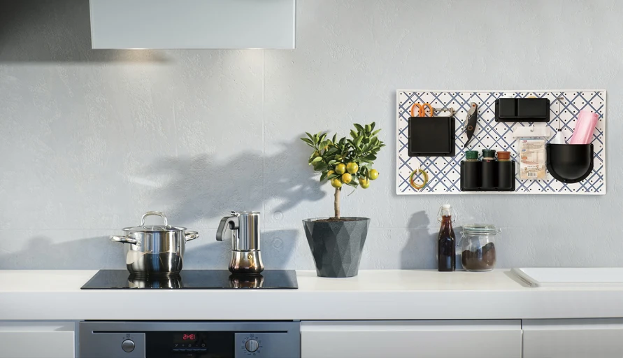 MDF Punch-free Hole Board  Wooden Pegboard Storage Wall Organizer kit for home, office, store