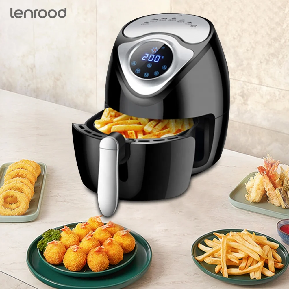 Lenrood Air Fryer LR-AF106 LCD Display 1300W Large Power freidora de aire 3.5L friteuse Nonstick electric Digital Deep Air Fryer