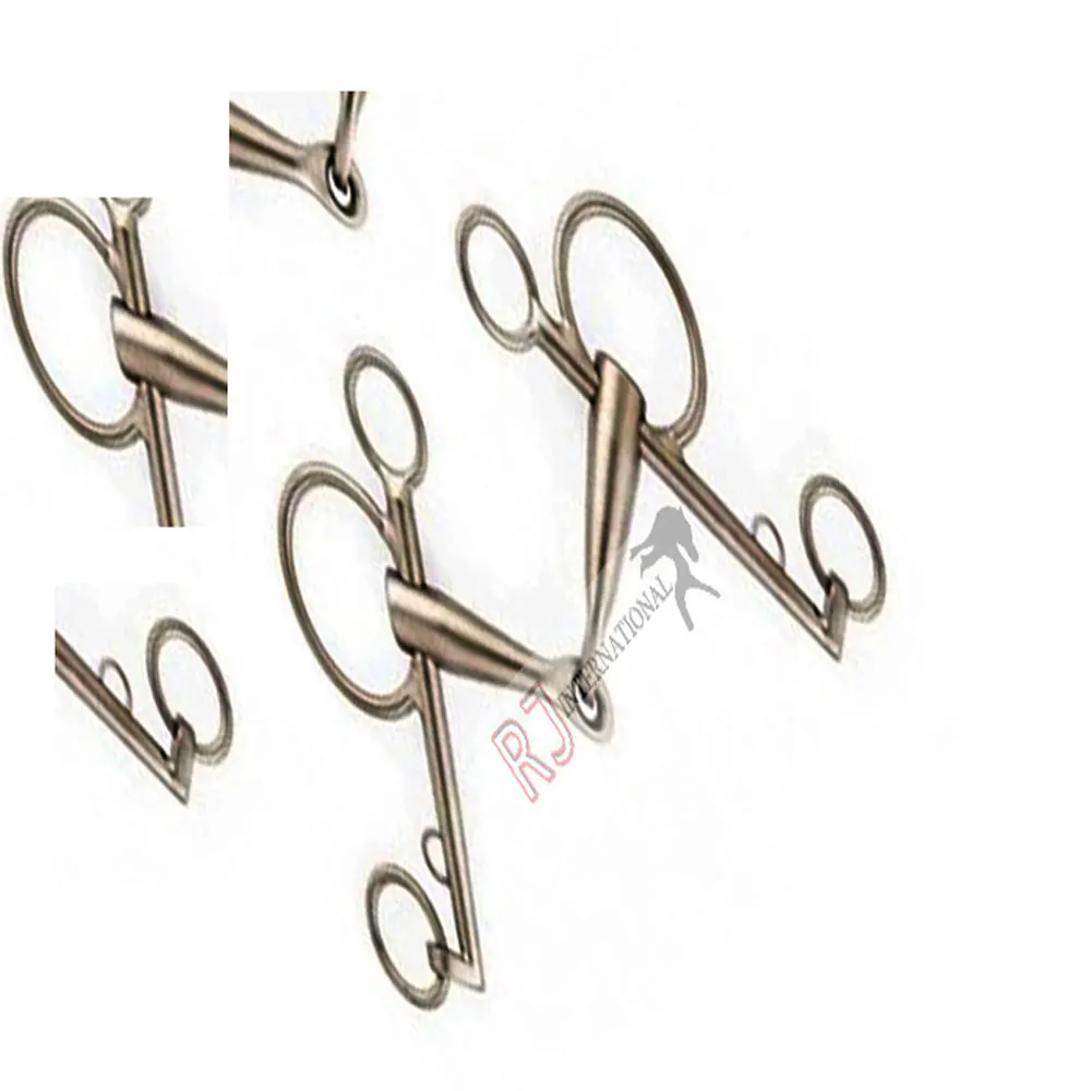 NEW HORSE  LIGHT WEIGHT  TITANIUM   O RING BITS  IN VERY GOOD QUALITY BROKEN MOUTH FRENCH LINK