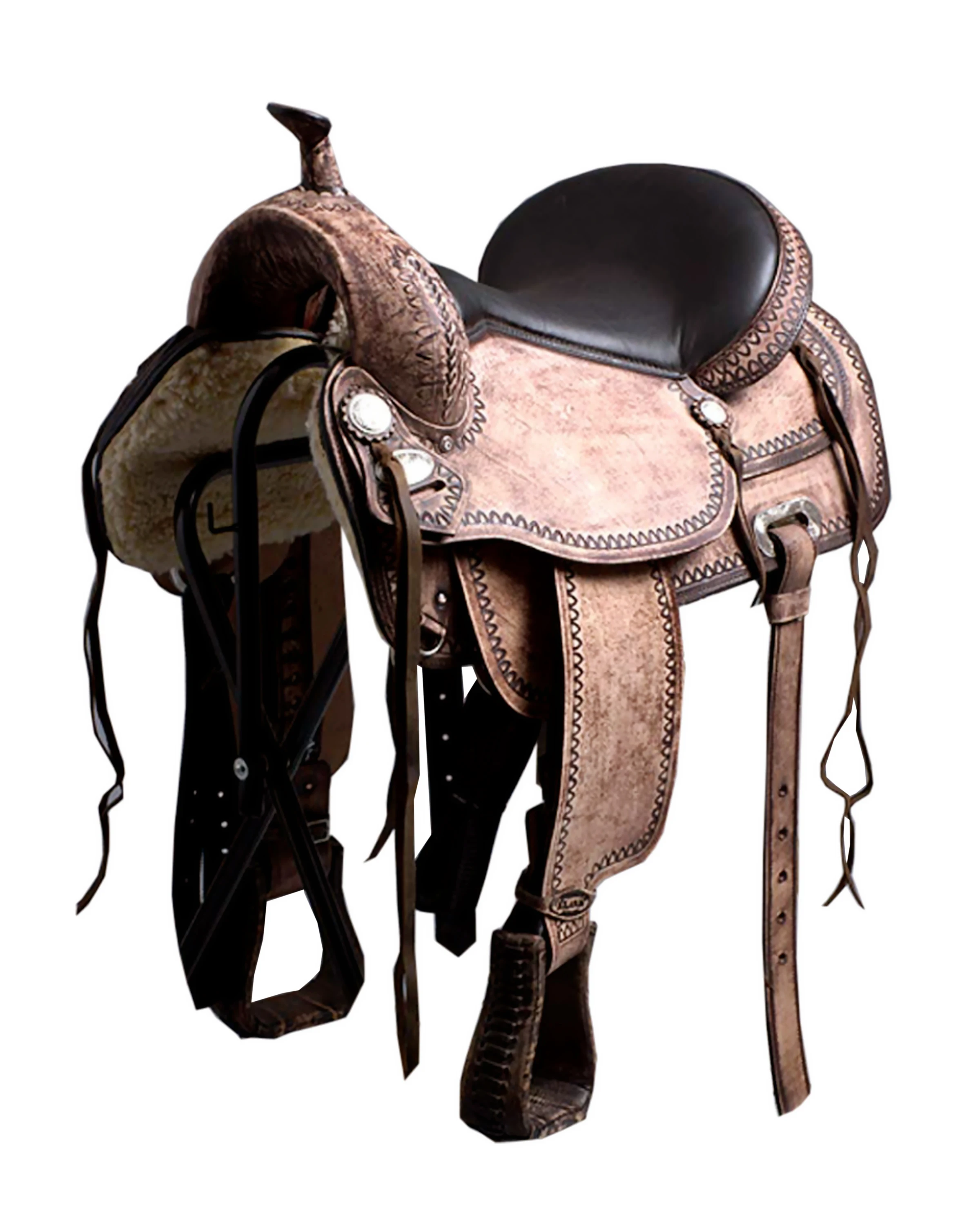 Ручной работы в западном стиле удовольствие ПОКАЗАТЬ ЛОШАДЬ баррель воловьей кожи винтажном стиле; Седло для верховой езды Showmanship