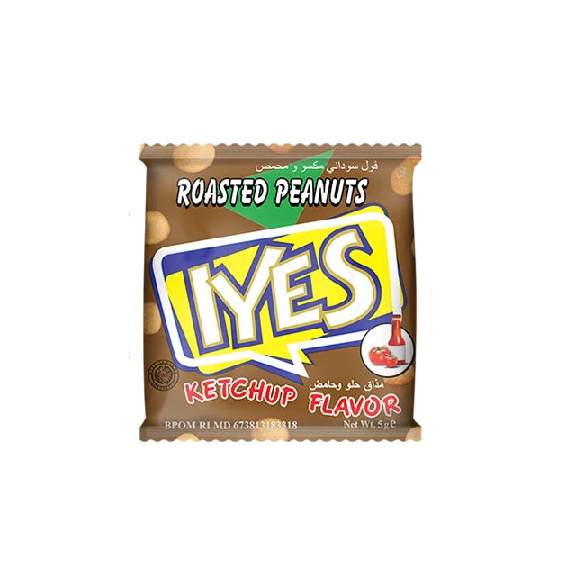 
Hot Selling Peanut Roasted Coated Snack Iyes 5 gr Ketchup Flavor 