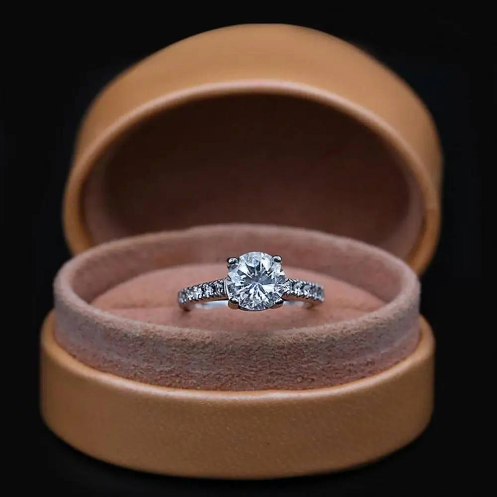 Moissanite Solitaire Wedding Ring Gold,moissanite Ring Engagement Bands or Rings Certified 1.20 Ct Round Shape Genuine White