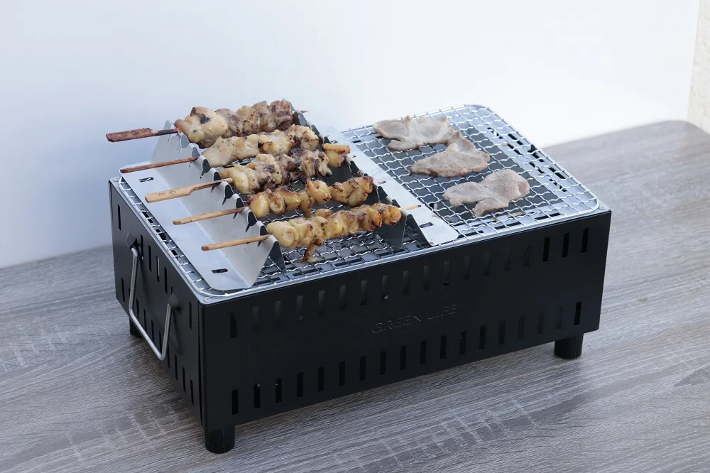 Hibachi Grill For Outdoor BBQ Grills Charcoal Japanese Yakitori Grill Steel Material