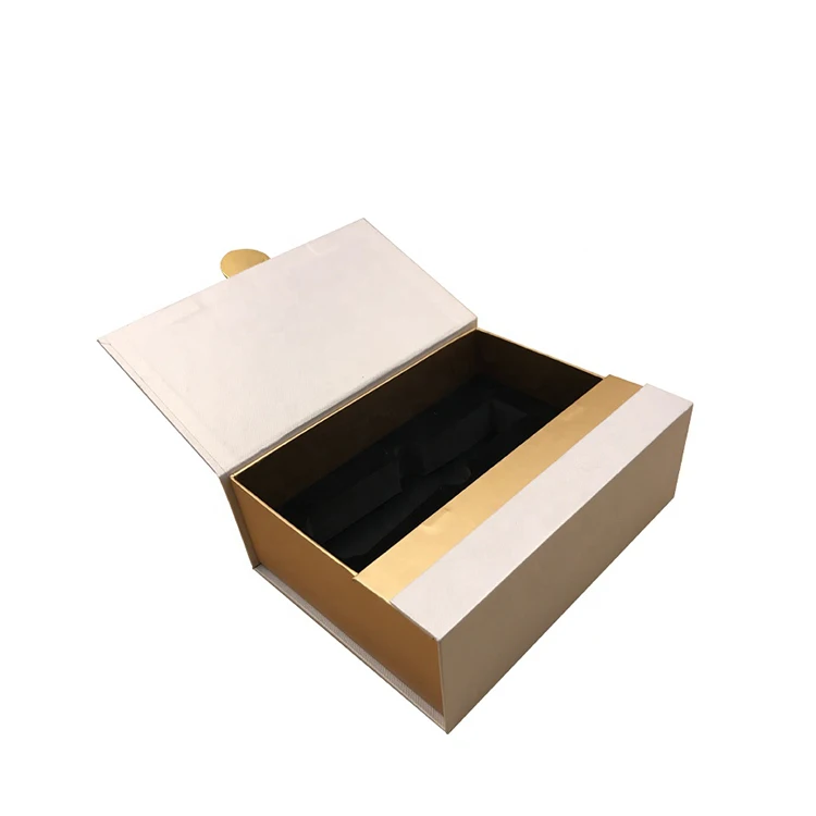 Luxury square shape black makeup cosmetic cream paper cardboard packaging box with custom logo