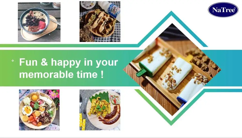  Natree food - grade Solid Wood tray l kitchenware cookware sets tableware Export Quality