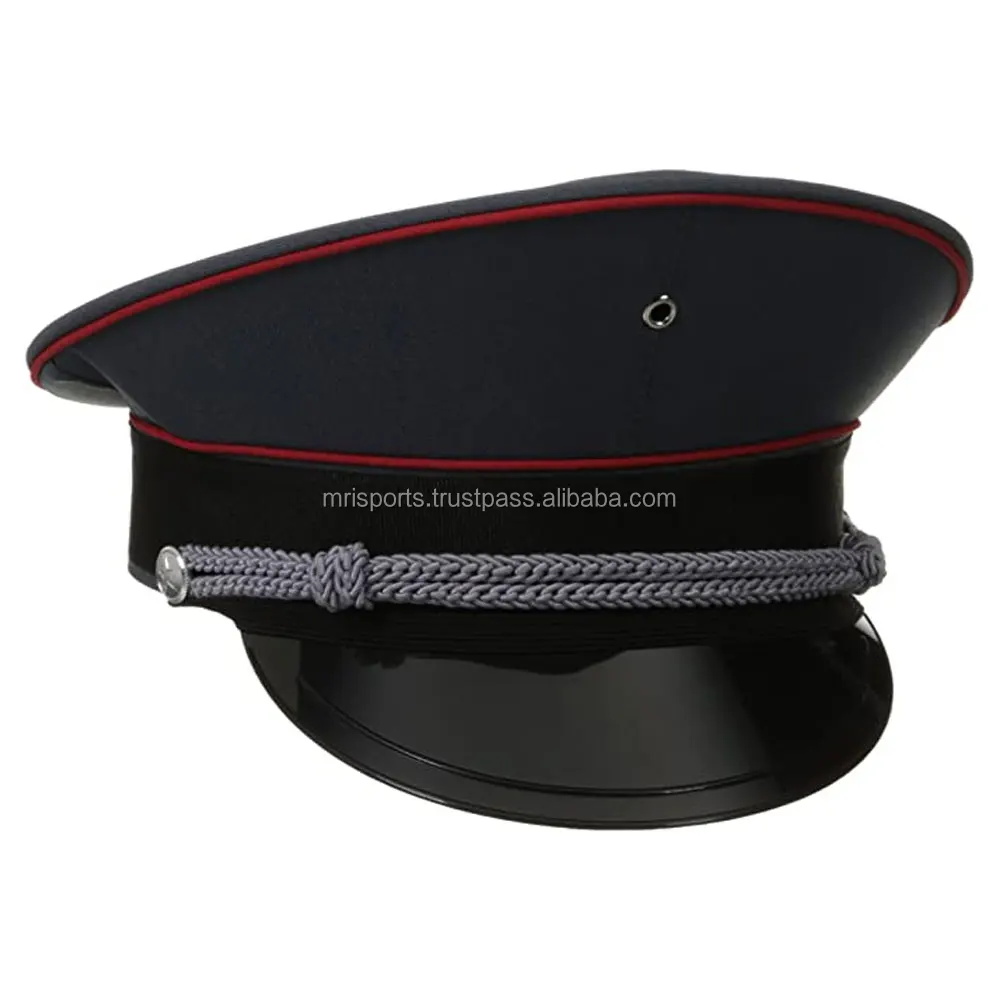 Индивидуальная шапка военной формы, горячая Распродажа, шапка из шерсти и полиэстера для полицейских, шапки или кепки для военных офицеров