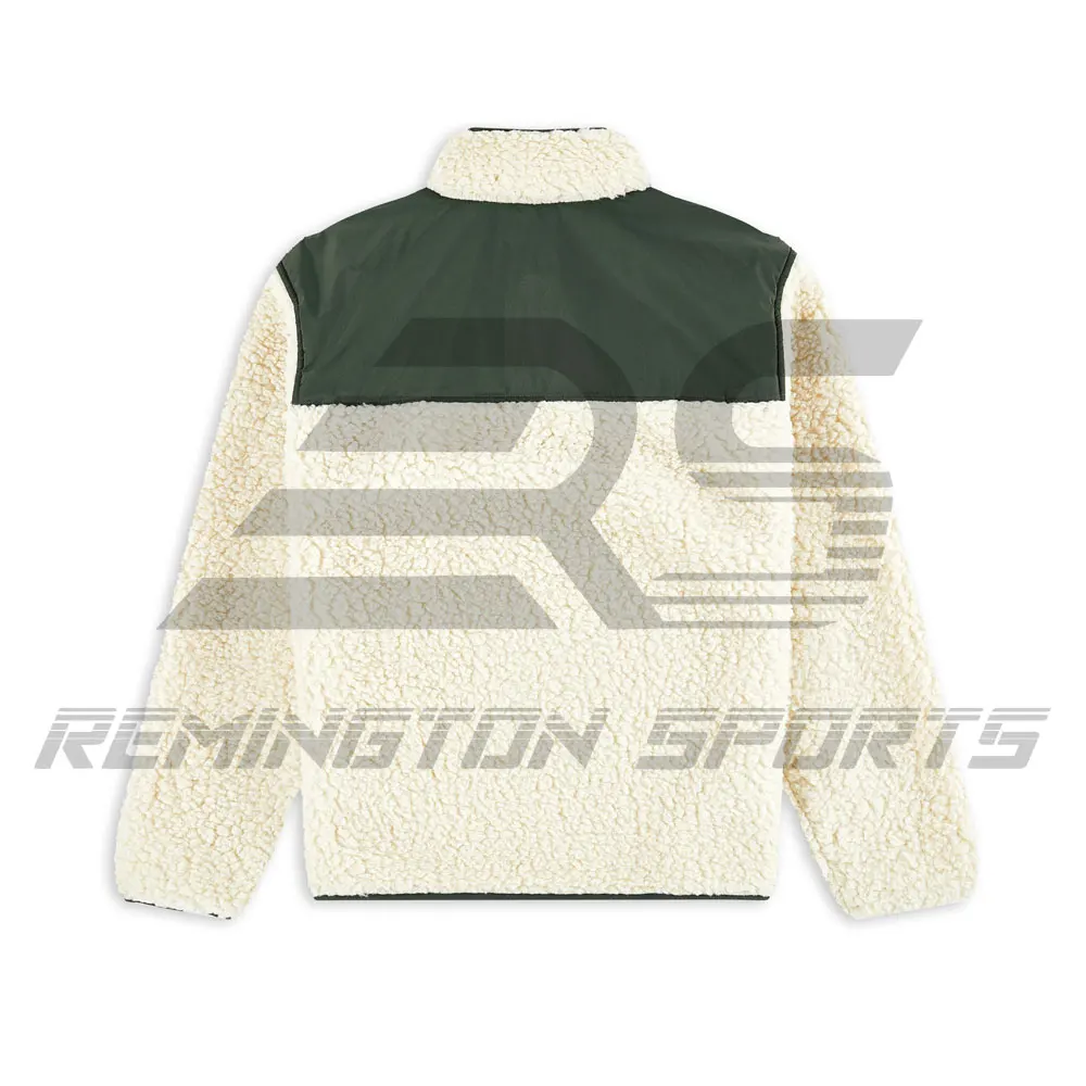 New Arrival High Quality Customized Logo Printing Sherpa Fleece Material 2024 Light Weight Sherpa Jacket