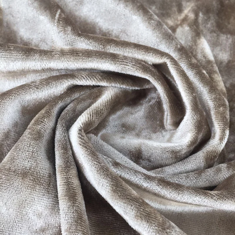 In stock 230g full 100% polyester knitted short pile plush velvet sofa fabric