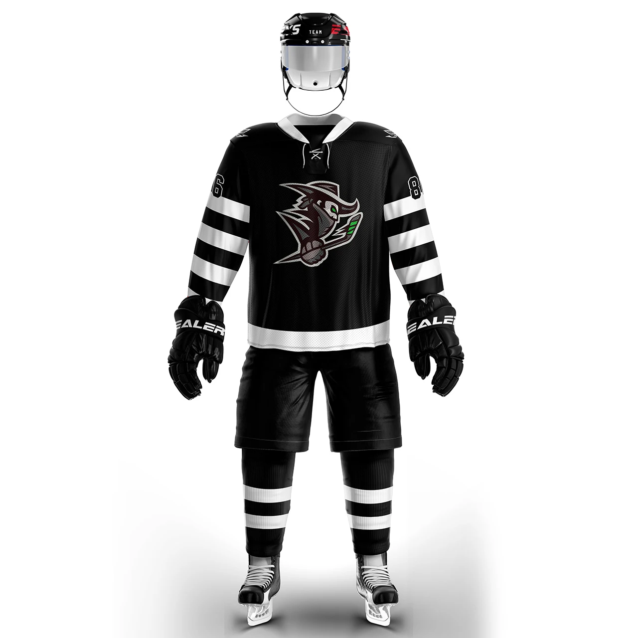 Дешевая новейшая стильная униформа для хоккея с шайбой мужская из 100% полиэстера