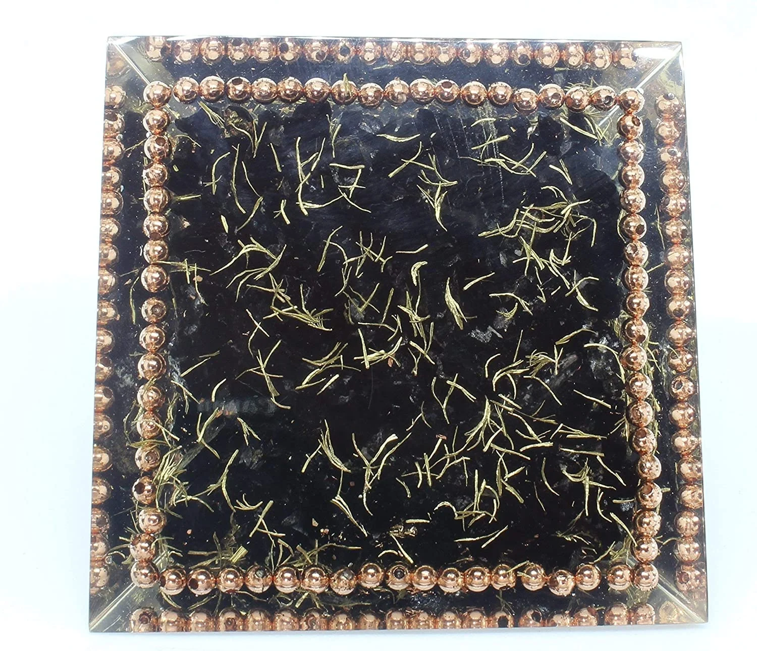 Best selling orgone pyramid with black tourmaline crystal stone energy generator orgonite piramid high quality crystal