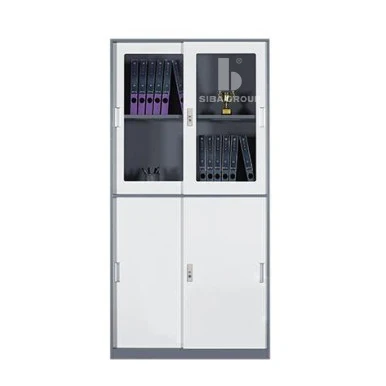 Hot Selling Office Cabinet With 2 Glass Sliding Door For Display