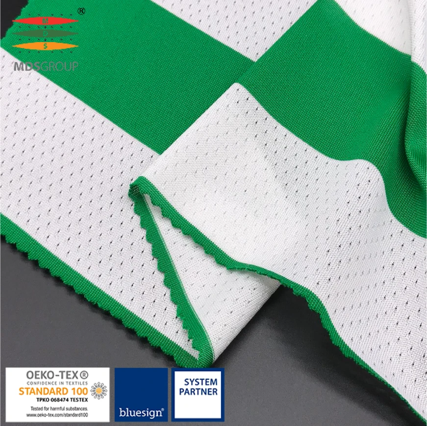 
YARN DYE FOOTBALL JERSEY/SPORTSWEAR/GOLF APPAREL 100%CD POLYESTER CIRCULAR KNIT HYDROPHILIC COMPUTER JACQUARD 