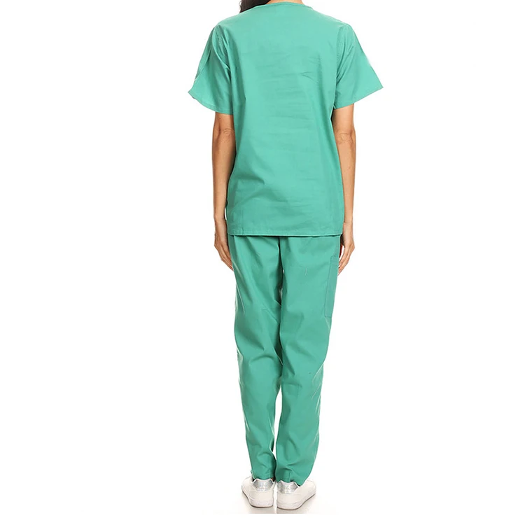 Professionals sale in the world Factory OEM Elastic Women V Neck Short Sleeve Nurse Uniform with comfortable Scrub Uniform