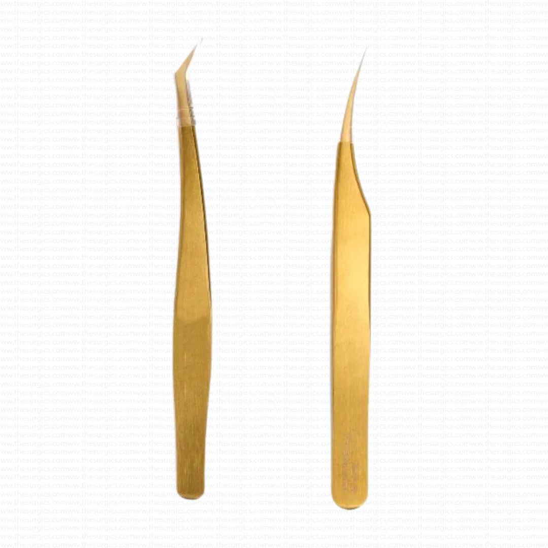 Hot Sale Curved Rose Gold Eyelash Extension Tweezers Volume Custom Logo Private Label Stainless Steel Wholesale For Isolation