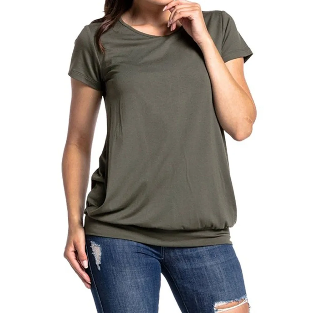 Hot Sale Women Pregnant Nursing Tops Breastfeeding T-Shirt For Summer / Round Neck Short Sleeved Maternity Breastfeeding