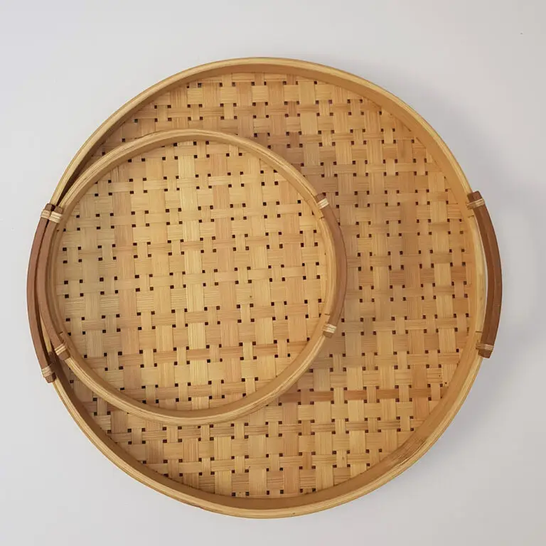 Woven bamboo tray bamboo product made in Vietnam bamboo set tray round tray