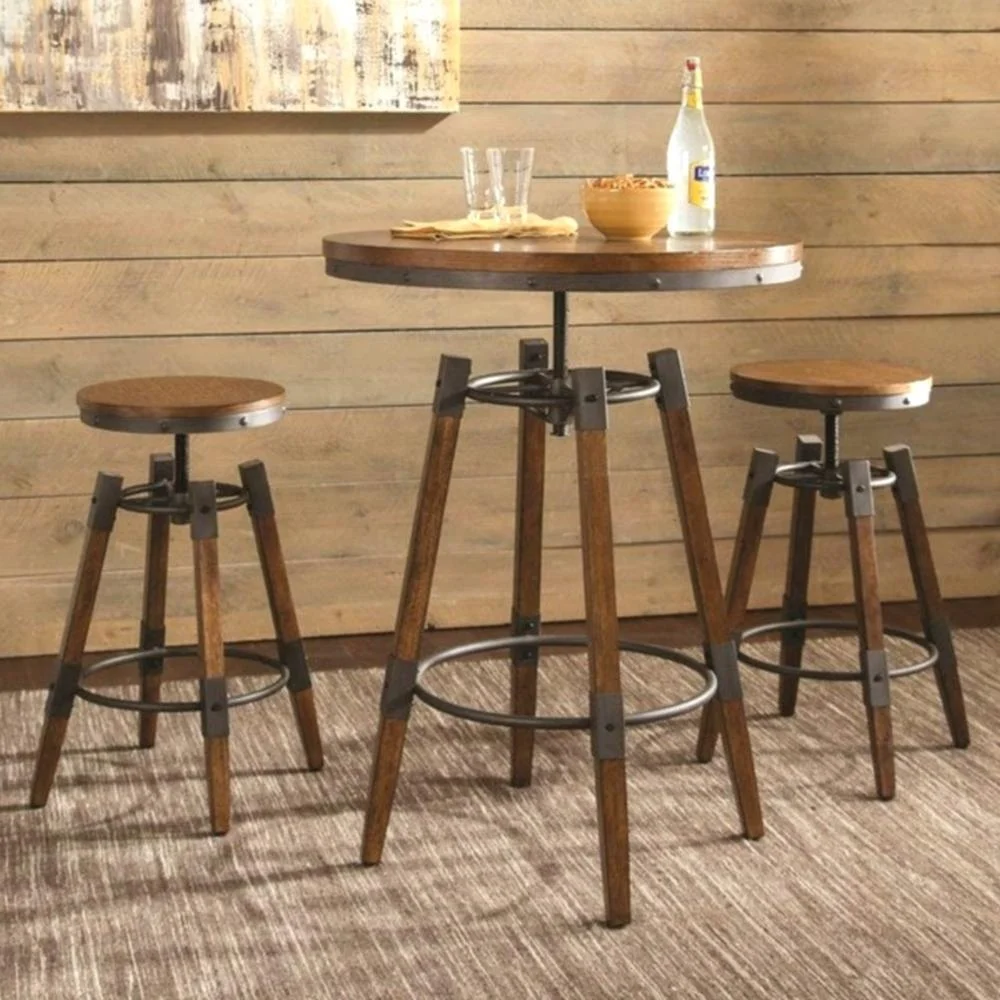 Dining / Bar Table Set Restaurant Furniture & Chairs Height Adjustable