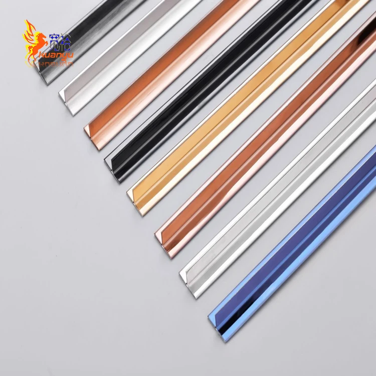 
KUANYU Multiple Colour Metal Decorative Antique Bronze Tile Trim Marble Tiles Edge Trim Free Sample 