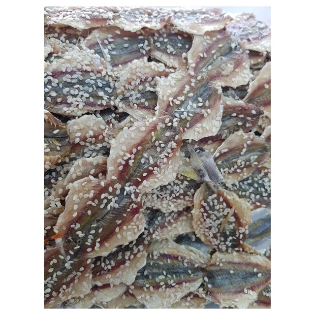 
Dried Yellow Striped Trevally with Sesame Dried Shrimp Dried Fish Dried Lizard Fish Dried Smoked Strip Catfish Dried Anchovy 
