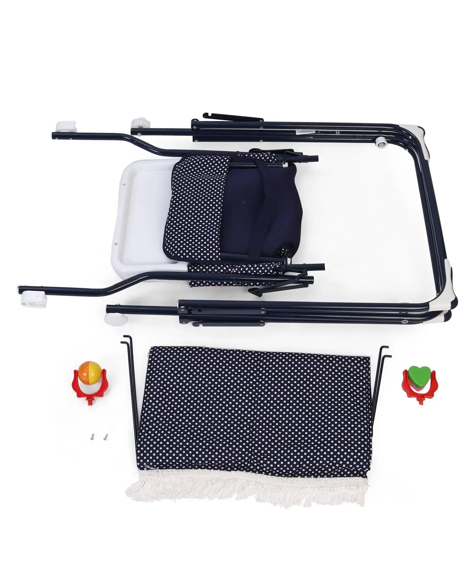 Trendy Navy Blue Color Dot printed Garden Swing Chair For Children Available At Wholesale Bulk Price