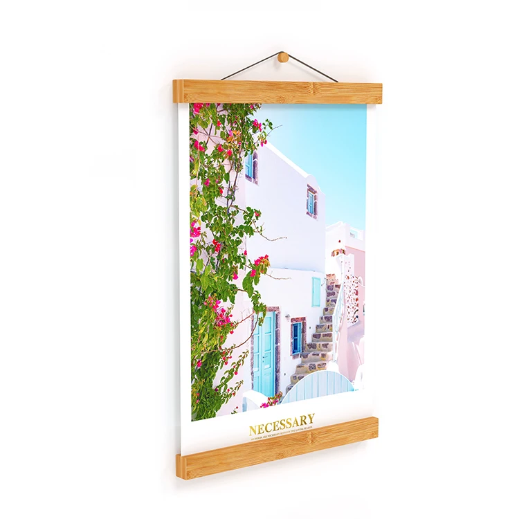 Modern A3 A4 A5 Decorative Wedding Gift String Art Photo Frame Bamboo Strip Poster Hanger Magnet Frame