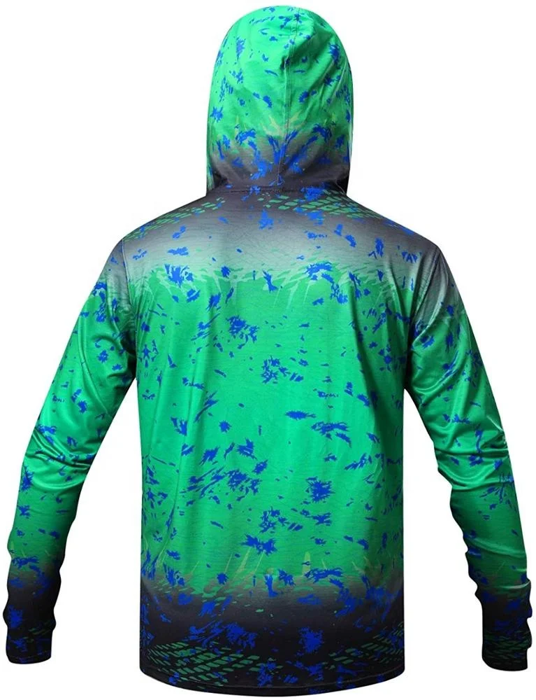 SFI Новинка высокое качество пользовательский сублимационный принт защита от солнца УФ-лучей худи турнирное представление одежда для рыбалки рубашки Upf50 +