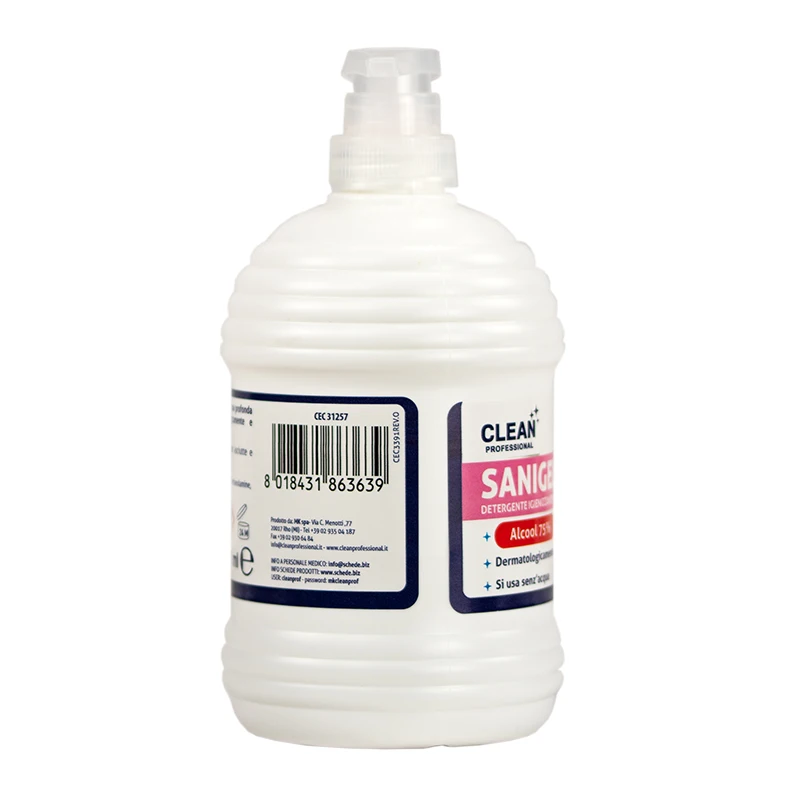 Высококачественное итальянское дезинфицирующее средство для рук Алкоголь 75% SANIGEL 500 мл для экспорта
