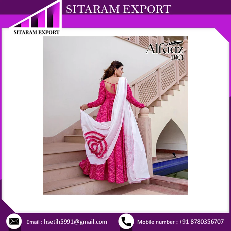 Best Stylish Women Muslin Gown With Designer Dupatta Buy at Lowest Price On Bulk Order