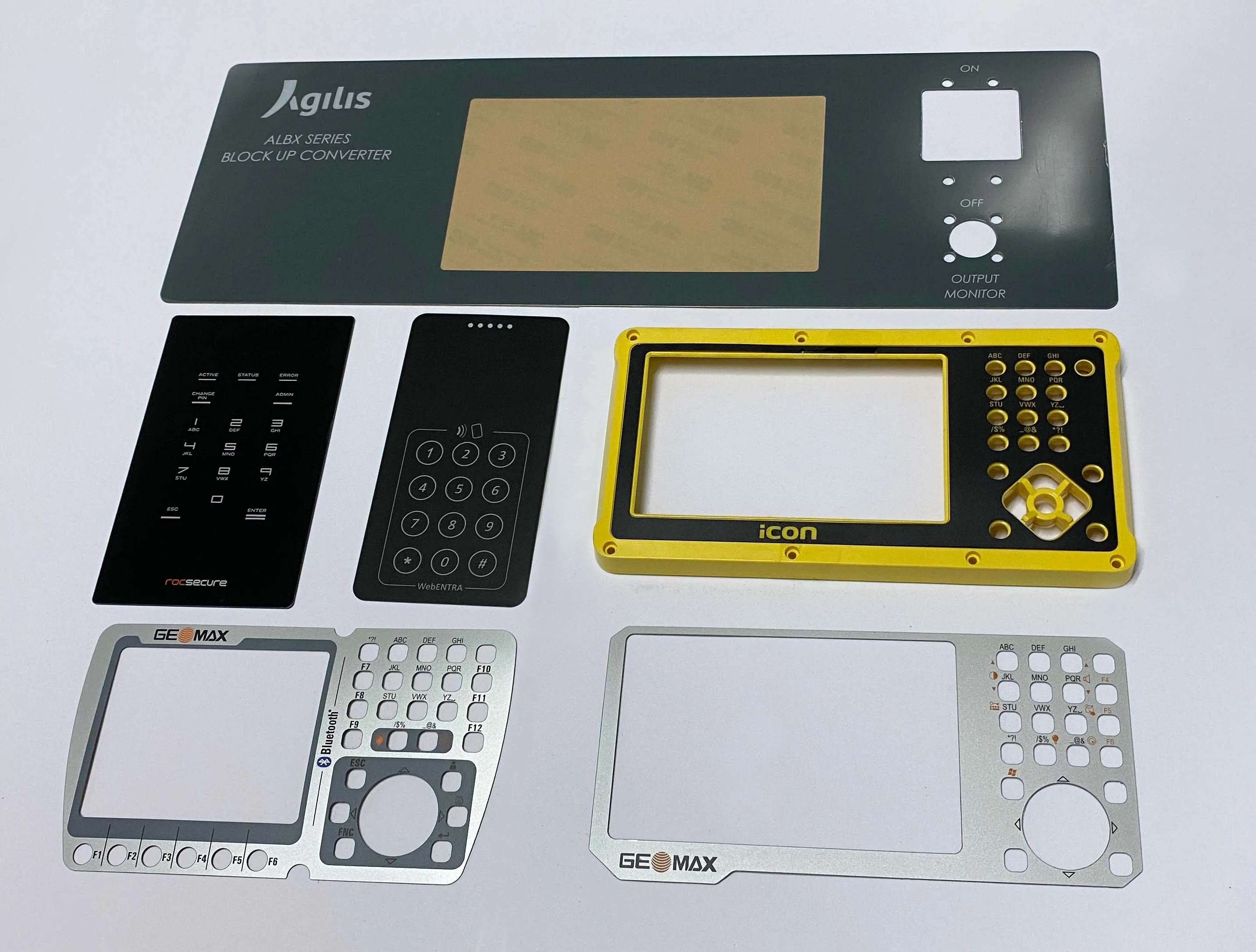 Customized Design graphic overlay from Singapore Usage Application keypad embossed buttons polycarbonate